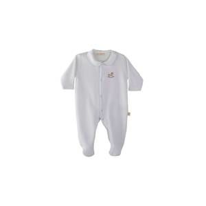 NEW BABY GI baby's velour rocking horse footie in white